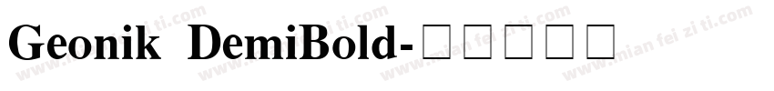 Geonik DemiBold字体转换